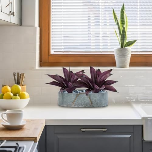 Ttranewsoo Fake Plants Artificial Agave Plants Indoor, UV Resistant Fake Agave Planters Outdoor Decorating Artificial Plants for Outdoors Decor Agave 2 Pack Spring Decorations for Home, 12.6' Purple - Image 6