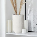 Oakrain 18" Tall Planter White Large Indoor Outdoor Decorative Pot - Image 6