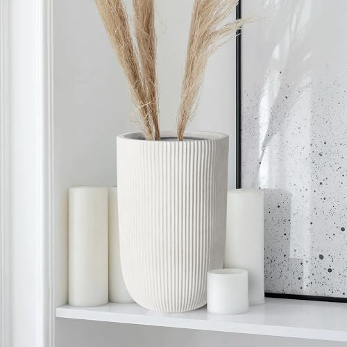 Oakrain 18" Tall Planter White Large Indoor Outdoor Decorative Pot - Image 6