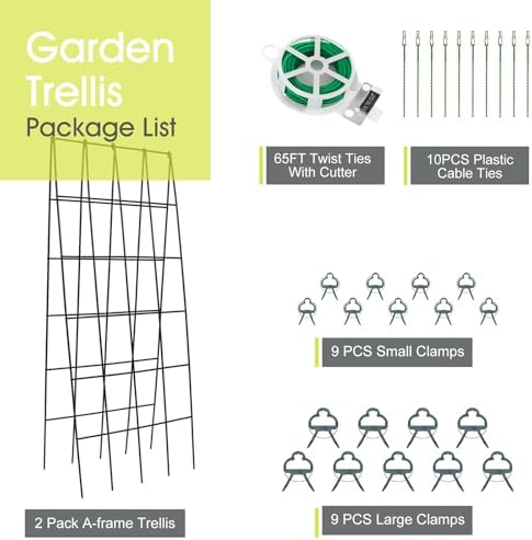 RIFNY Cucumber Trellis for Raised Bed, Garden Trellis 16.5 x 40 Inch, Black - Image 5
