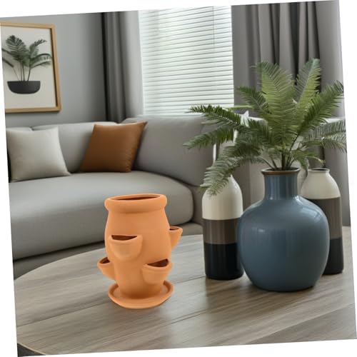 LIOOBO Decorative Planters Ceramic Flower Pot Succulent Planters Terracotta Flower Pots Outdoor - Image 6