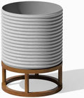 Veradek Mod Series Short Raised Planter - Round Outdoor Planter with Stand by VeradekOutdoor