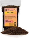 Premium Organic Coconut Coir Mix for Home Gardening - All Natural Soil Amendment - PH Balanced and Double Washed Coco Coir by Gardenera (4 Quart Bag) by Gardenera