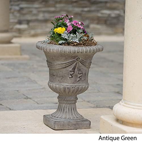 Christopher Knight Home Antique Urn Planter, 20", Green - Image 3