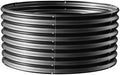 Land Guard 3×3×2ft Galvanized Raised Garden Bed Kit, Round Galvanized Planter Raised Garden Boxes Outdoor, Large Metal Raised Garden Beds for Vegetables, Grey by LandGuard