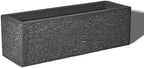 24" Rectangular Indoor Outdoor Planter, Charcoal Gray, Windowsill Plant Box by TerraDecoOutdoorPlanters