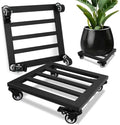 2 Pack 12 Inch Plant Caddy with Wheels, 380 Lb Metal Dolly, Locking Casters by SPEETH