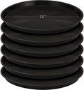 Eccliy 6 Pack Plastic Plant Saucer, Round, 25 Inch, Black by Eccliy
