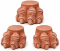 3 Pcs 4 Inch Terracotta Paw Pot Feet for Large Outdoor Planters by Unknown