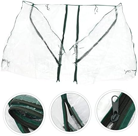 POPETPOP Zipper Door Mini Greenhouse PVC Replacement Cover for Plants - Image 3