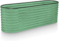 Plant & Plot Galvanized Raised Garden Beds Outdoor // 6×2×2 ft Planter Raised Beds for Gardening, Vegetables, Flowers // Large Metal Garden Box (Light Green) // Patented Tool-Free Design by PlantPlot