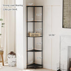SUNMORY 5 Tier Corner Shelf, 65" Tall Corner Shelves for Living Room Decor - Image 2