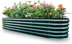 Gardmax Galvanized Raised Garden Bed, Lightweight Planter Boxes Outdoor with Easy Assembly, Large Garden Bed for Vegetables, Fruits, Flower Dark Green 8x2x1.5 FT by ChooseGardmaxforbetterlife
