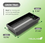10x20 Inch Black Plastic 100 Pack Plant Propagation Tray No Holes - Image 2