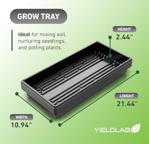 10x20 Inch Black Plastic 100 Pack Plant Propagation Tray No Holes - Image 2