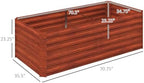 Outsunny Galvanized Raised Garden Bed Kit, 6' x 3' x 2', Dark Brown - Image 7