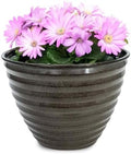 Headwind Avondale Collection Ironstone Decorative Planter - 10 Inch Pebblewood Grey Finish, Lightweight, Durable, Rust-Resistant, Weatherproof, Indoor & Outdoor Use by Robert Allen by Headwind