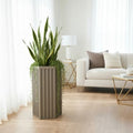 Hexagon Column Planters, 22 Inch, Brown Grey by Noeko