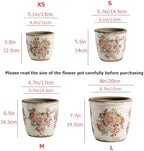 Reto Rustic Ceramic Flower Pots for Garden Plants and Succulents,Distressed Cracked Glazed Planters with Drainage Holes Tuscan Flower Pots for Outdoor,Browns,with Hole - Image 4