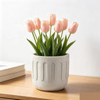 yeyo Elegant Nordic Minimalist Cement Flower Pot Light Luxury Decor Creative and Unique Succulent Plants for Balcony(15x13cm) - Image 6