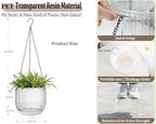 Melphoe 2 Pack Self Watering Hanging Planters Indoor Flower Pots, 8.3 Inch Outdoor Hanging Basket, Plant Hanger with 3Hooks Drainage Holes for Garden Home (White) - Image 6