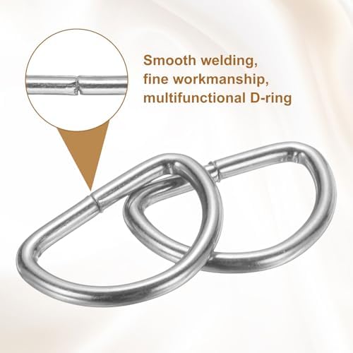 HARFINGTON D Ring Metal D-Shape Buckle Clips Multi-Purpose Buckle Strap Sewing Accessories for Collars Webbing Strap - Image 5