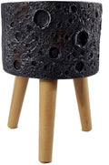 Leaf Large Planters Plant Pots, Fibreglass, 35cm Lunar Black by Leaf