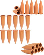 vensovo Terracotta Self Watering Spikes - 24 Pcs Potted Plant Watering Devices Vacation Self-Watering Stakes for Outdoor, Indoor Plants, Wine Bottle by vensovo