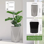Dexceder 20 Inches Self Watering Tall Planter (Gray) - Image 3