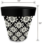 Briarwood Lane Everyday Planter 11.75 x 11 x 11 Geometric Floral Medium - Image 2