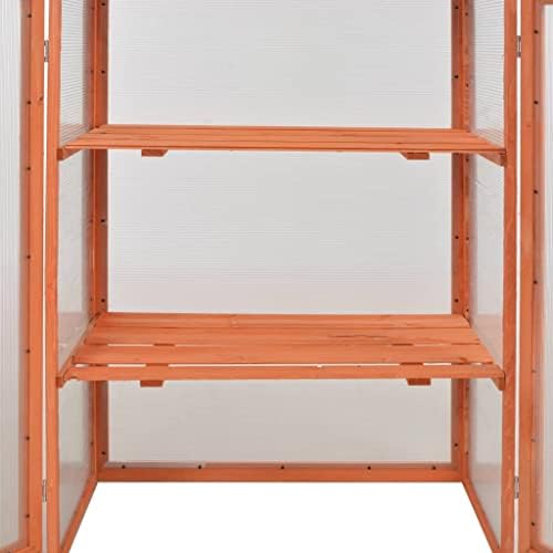 (Priority Delivery) Greenhouse Wooden Cold Frame Greenhouse, Garden Portable Mini Greenhouse Cabinet,Raised Flower Planter,for Outdoor Indoor Use,29.5"x18.5"x42.9" - Image 2