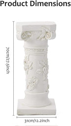 Vintage Roman Column Pedestal Stand Flower Plant Pillar Magnesium Oxide Large Sculpture Pedestal Stand Holder White Decorative Greek Pillar for Indoor Outdoor Garden Events,J - Image 6