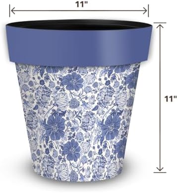 Briarwood Lane Everyday Planter 11.75 x 11 x 11 Blue and White Floral - Image 5