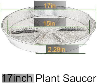 NIMYAU Large Plant Saucer 17 Inch 2 Pack, Thick Plastic Plant Tray for Big Planters, Heavy Duty Drip Tray for Outdoor Garden Flower Pot Saucers - Image 2