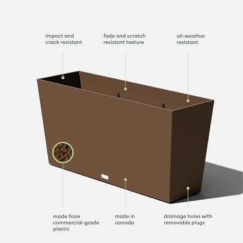 Veradek Pure Series Midori Planter & Drip Tray - Wide Outdoor Planter Set - Image 4