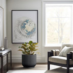 Kante Large Round Pedestal Black Concrete Planter 16.7" Dia, Outdoor - Image 3