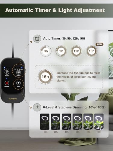 GLOWRIUM Tall Plant Grow Light for Indoor Plants, Full Spectrum Plant Light - Image 5