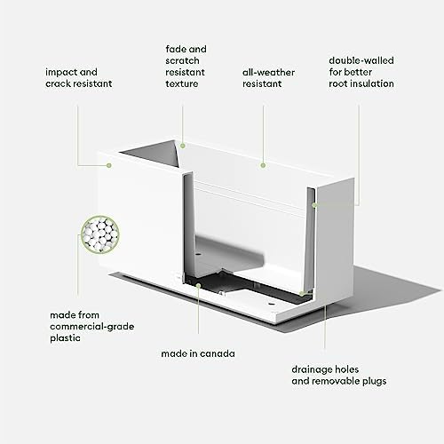 Veradek Block Series Long Box Planter - Rectangular Outdoor Planter - Image 2