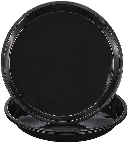 PATIKIL 4 Pack Plastic Plant Saucer, 20 Inch Plant Tray for Pots Round Plant Dish Plant Drip Trays Water Tray for Indoors Outdoors Garden, Black by PATIKIL