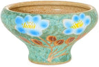 Sungmor 9.6 Inch Large Succulent Plant Pots, Pretty Hand Painted Ceramic Planter with Drainage, Indoor Outdoor Cactus Planter Bonsai Pot, Flower Pot for Indoor Plants Garden Windowsill Desktop Decor by Sungmor