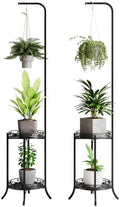 COPREE 2-tier Hanging Plant Stand 2 Pack, Space-Saving Iron Planter Shelves Flower Pot Organizer Rack Multiple Flower Pot Display Holder Shelf Indoor Outdoor Heavy Duty Planter Shelving Unit by COPREE