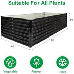 JERIA 8×4×2ft Galvanized Raised，Outdoor Metal Raised Garden Bed, Rectangular Deep Root Planter Box for Vegetables, Flowers, Herbs - Image 2