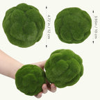 STOBAZA 4pcs Fake Green Moss Balls, Decorative Green Moss, Simulated Topiary Ball, Floral Arrangements for Garden Wedding Party Decoration - Image 6