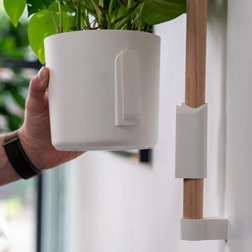 Rail Planter Mounting System, The Rail, Vertical Rail Planter Pot, Vertical Planter, Wall Hanging Planter, Vertical Garden with Hidden Rotatable Drip Trays (Complete Kit) - Image 4