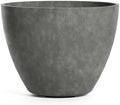 Lupo Tapered Indoor/Outdoor Planter, 24x18in Grey Stone by Cosapots