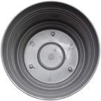Bloem Saturn 7" Plastic Planter with Saucer, Charcoal, 4-Pack - Image 7