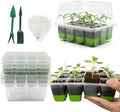 Seed Starter Kit 6 Pack, Reusable Silicone Seedling Starter Trays 72 Cells Seed Starter Tray, with Humidity Dome, Foldable Design for Easy Transplanting by Highqualityplantingtrays