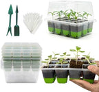 Seed Starter Kit 6 Pack, Reusable Silicone Seedling Starter Trays 72 Cells Seed Starter Tray, with Humidity Dome, Foldable Design for Easy Transplanting by Highqualityplantingtrays