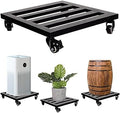 Idzo Plant Caddy with Wheels Lockable Heavy Duty Trolley Capacity 385 Lbs, Metal Cast Iron Plant Dolly, Plant Stand with Wheels Repositioning Heavy Pots 12Inch, Hauling Heavy Household Items - Black by Idzo