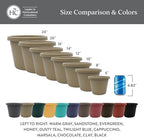 The HC Companies Prima Round Plastic Plant Pot w/Rolled Rim - Lightweight & UV Resistant Flower Pot for Herbs & More - Outdoor & Indoor Plant Pots w/Drainage (20 inch, Honey, Pack of 1) - Image 6